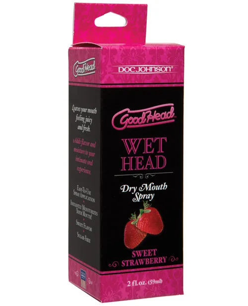 GoodHead Juicy Head Dry Mouth Spray Sweet Strawberry 2oz Good Head Vibrators
