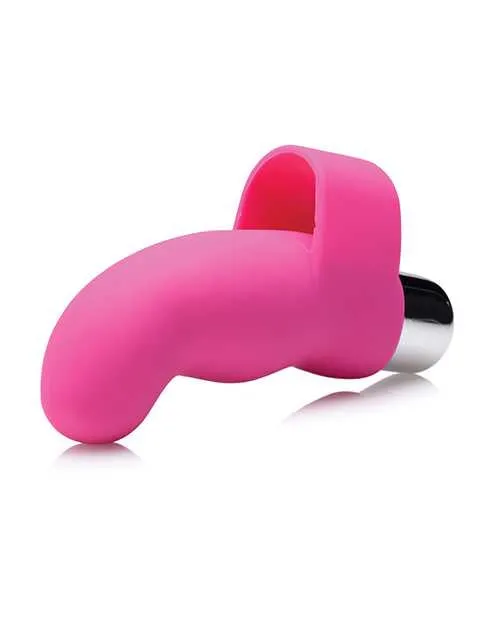 Gossip GThrill Silicone Finger Vibrator with Full Size Bullet Pink Gossip Female Sex Toys