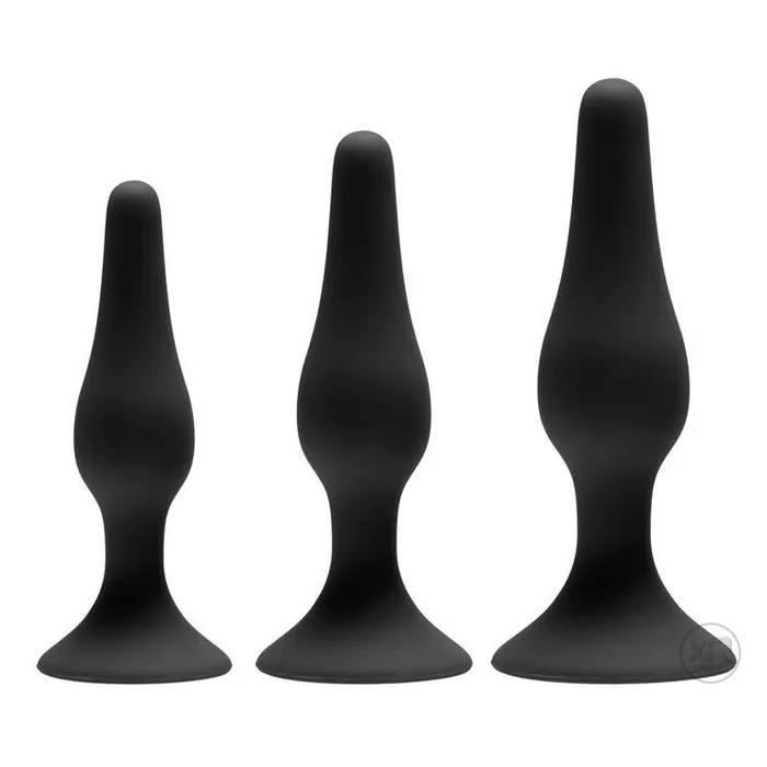 GreyGasms Male Sex Toys Apprentice 3 Piece Silicone Anal Trainer Set