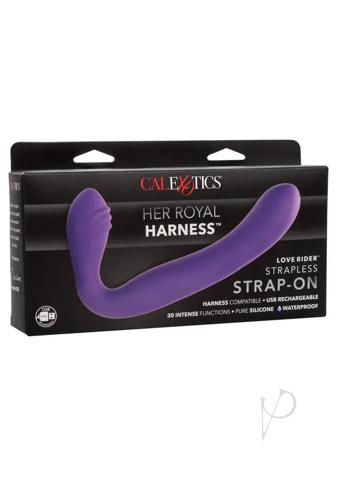 Her Royal Harness Female Sex Toys Love Rider Rechargeable Silicone Strapless StrapOn Purple Her Royal Harness Female Sex Toys Love Rider Rechargeable Silicone Strapless StrapOn Purple