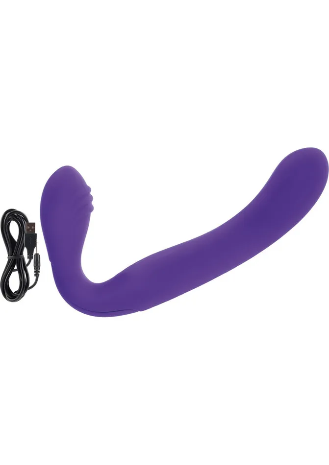 Her Royal Harness Female Sex Toys Love Rider Rechargeable Silicone Strapless StrapOn Purple