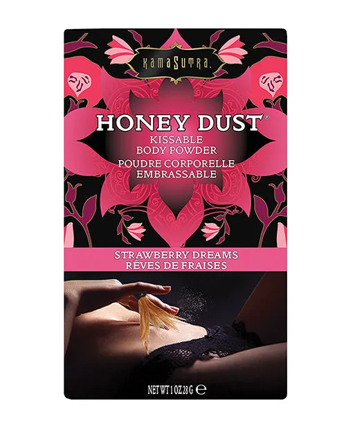 Honey Dust Female Sex Toys Kama Sutra Honey Dust Kissable Body Powder Strawberry Dreams 1oz