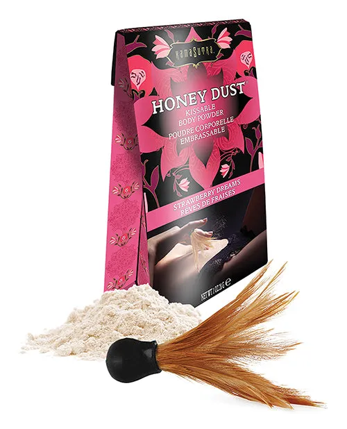 Honey Dust Female Sex Toys Kama Sutra Honey Dust Kissable Body Powder Strawberry Dreams 1oz