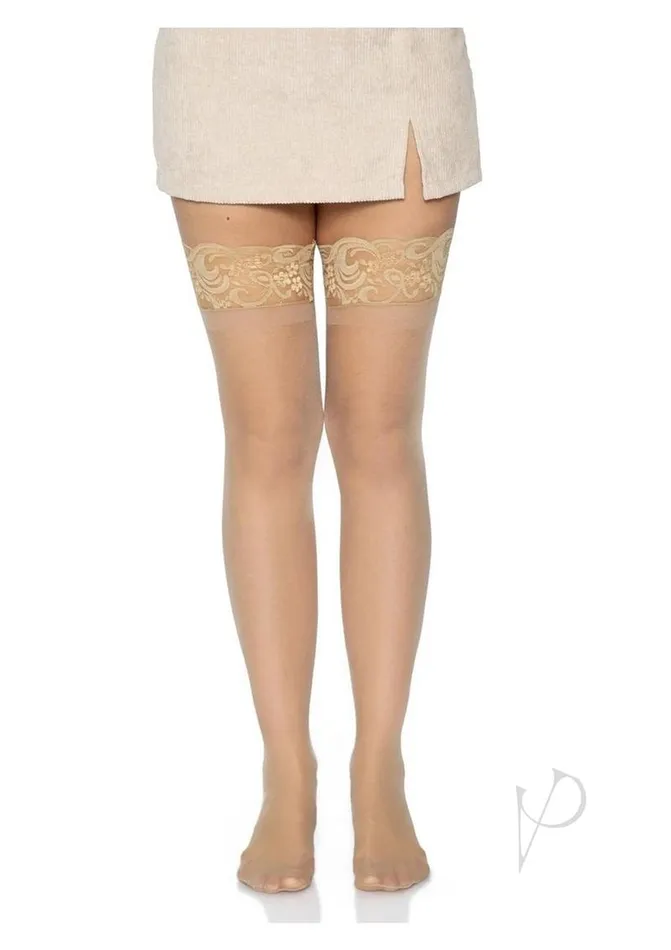 Hosiery Leg Avenue Leg Avenue Stay Up 3in Lace Top Lycra Sheer Thigh High OS Nude