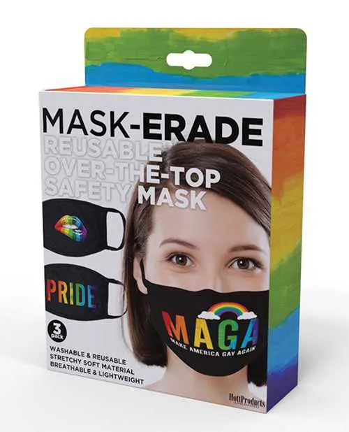 Hott Products Hott Products Maskerade Masks PrideGay Again Rainbow Kiss Pack of 3 Vibrators Hott Products Hott Products Maskerade Masks PrideGay Again Rainbow Kiss Pack of 3 Vibrators