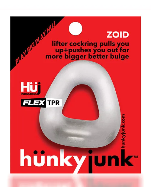 Hunkyjunk Dildos Hunkyjunk Zoid Trapezoid Lifter Cockring Clear Ice