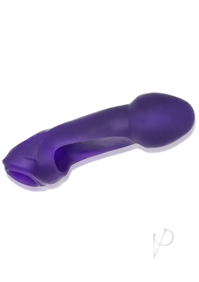 Hunkyjunk Hunkyjunk Double Thruster Textured Double Penetrator Sling Plum Ice Purple Dildos