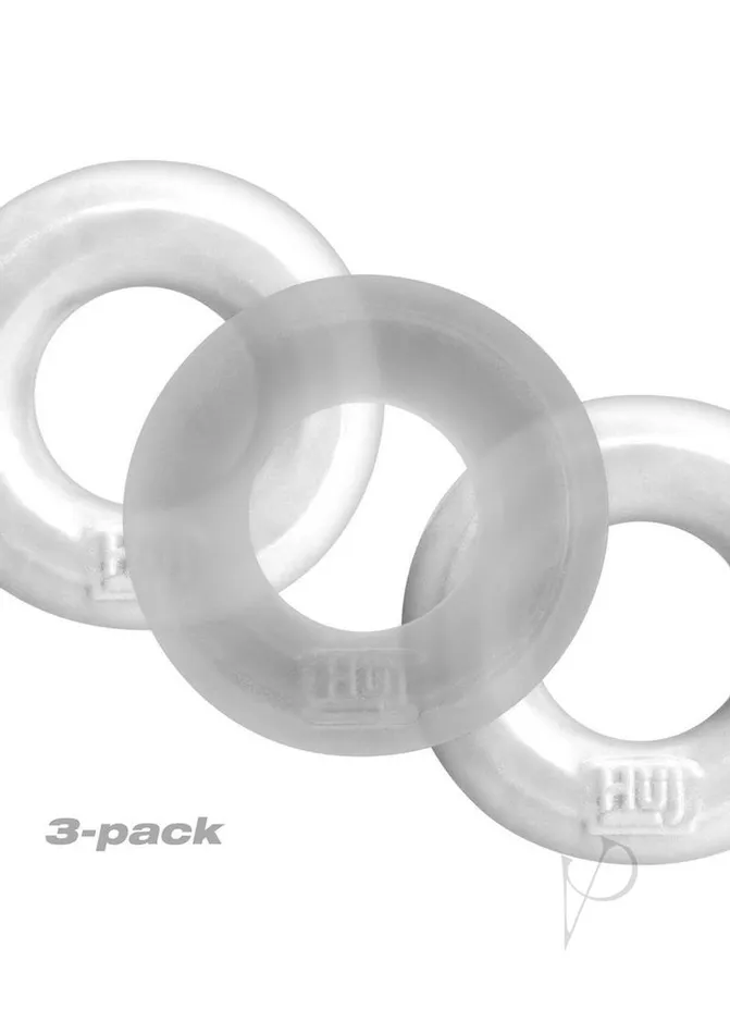 Hunkyjunk Hunkyjunk HUJ3 Silicone CRings 3 Pack White Ice Male Sex Toys
