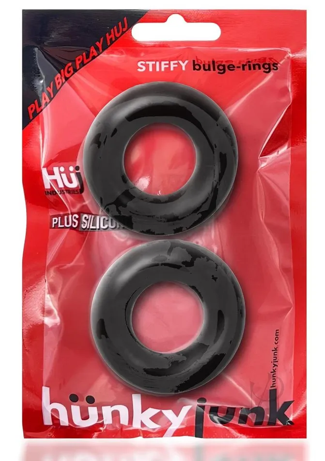 Hunkyjunk Stiffy Bulge Silicone Cock Rings 2 pack Tar Ice Hunkyjunk Male Sex Toys Hunkyjunk Stiffy Bulge Silicone Cock Rings 2 pack Tar Ice Hunkyjunk Male Sex Toys