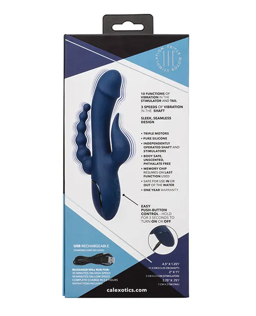 III Triple Orgasm Rechargeable Silicone Stimulating Vibrator Navy Blue Iii Triple Vibrators III Triple Orgasm Rechargeable Silicone Stimulating Vibrator Navy Blue Iii Triple Vibrators