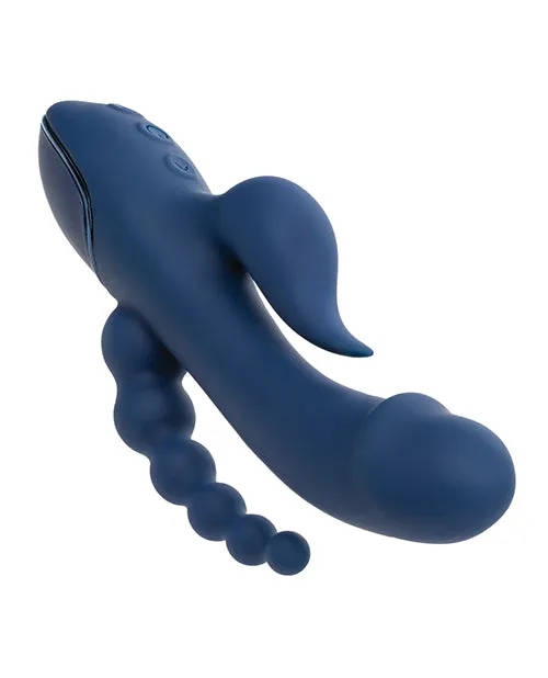 III Triple Orgasm Rechargeable Silicone Stimulating Vibrator Navy Blue Iii Triple Vibrators III Triple Orgasm Rechargeable Silicone Stimulating Vibrator Navy Blue Iii Triple Vibrators