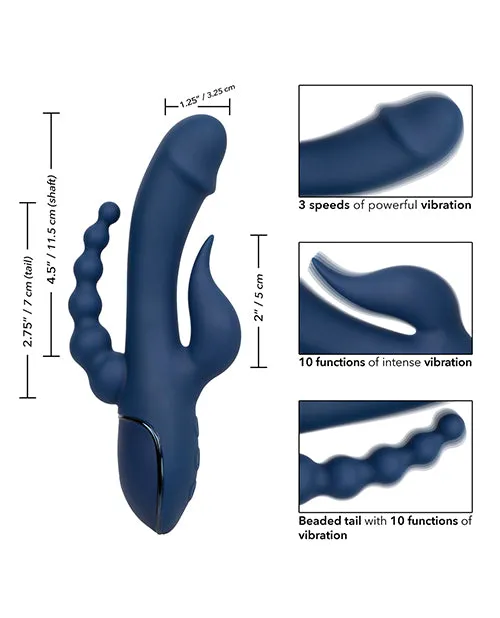 III Triple Orgasm Rechargeable Silicone Stimulating Vibrator Navy Blue Iii Triple Vibrators III Triple Orgasm Rechargeable Silicone Stimulating Vibrator Navy Blue Iii Triple Vibrators