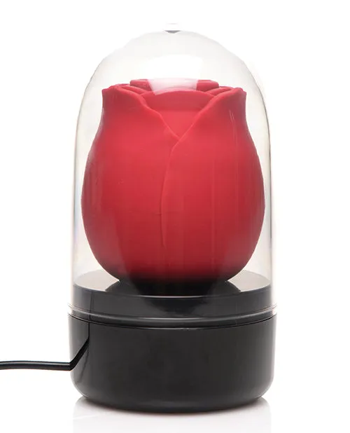 Inmi Bloomgasm Enchanted Rose Rechargeable Silicone 10X Clitoral Stimulator Red Bloomgasm Female Sex Toys