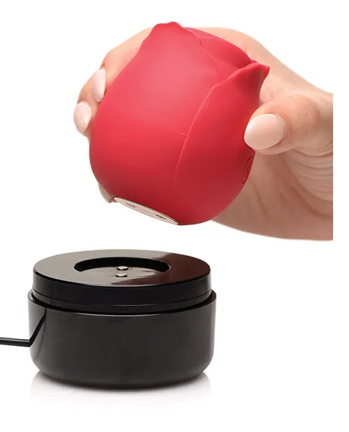 Inmi Bloomgasm Enchanted Rose Rechargeable Silicone 10X Clitoral Stimulator Red Bloomgasm Female Sex Toys
