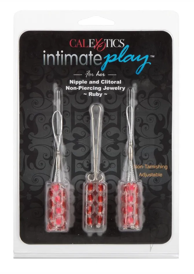 Intimate Play Intimate Play Nipple and Clitoral Non Piercing Body Jewelry Ruby Couples