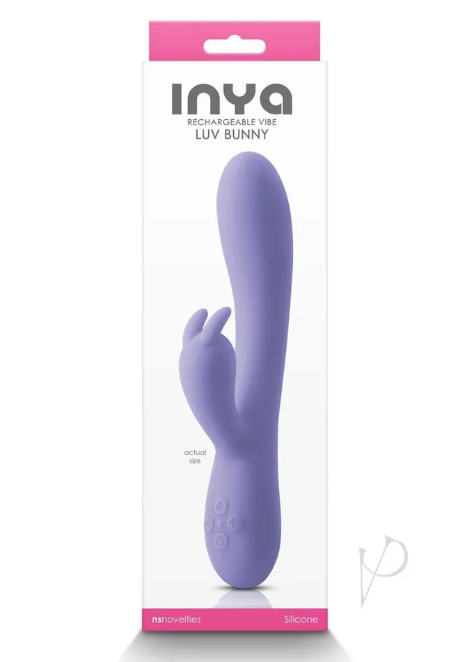 Inya Vibrators Inya Love Bunny Rechargeable Silicone Rabbit Vibrator Purple Inya Vibrators Inya Love Bunny Rechargeable Silicone Rabbit Vibrator Purple