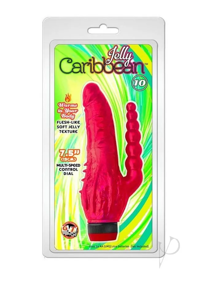 Jelly Caribbean Vibrators Jelly Caribbean Number 6 Vibrator 75in Red