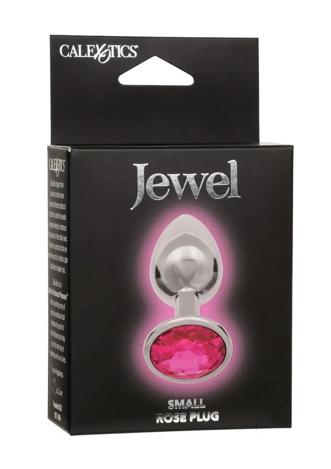 Jewel Male Sex Toys Jewel Rose Aluminum Anal Plug Small Pink