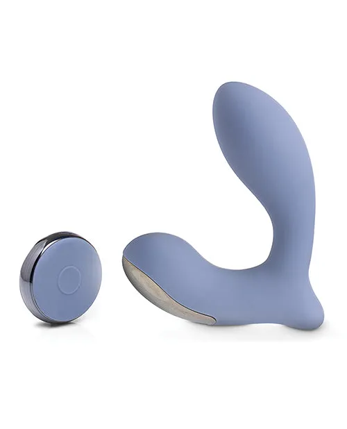 JimmyJane Neptune 2 Rechargeable Silicone Dual Vibrating PSpot Massager with Remote Control Blue Jimmyjane Female Sex Toys