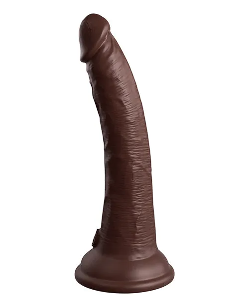 King Cock Elite Dual Density Silicone Dildo 7in Chocolate King Cock Female Sex Toys