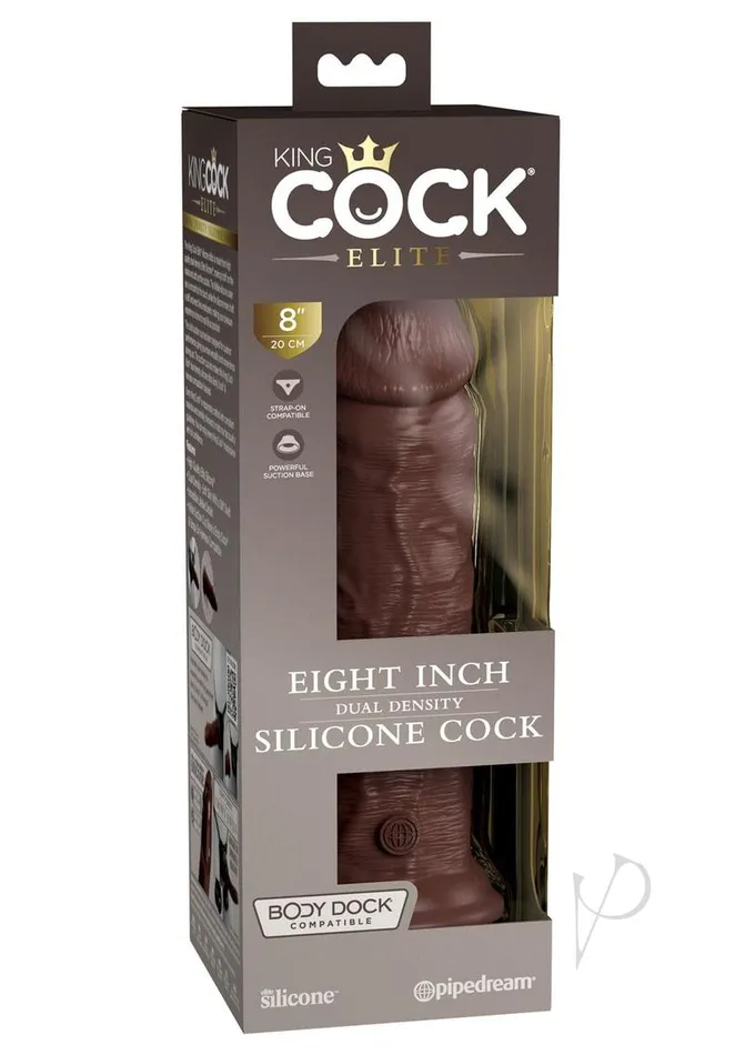 King Cock Elite Dual Density Silicone Dildo 8in Chocolate King Cock Female Sex Toys King Cock Elite Dual Density Silicone Dildo 8in Chocolate King Cock Female Sex Toys