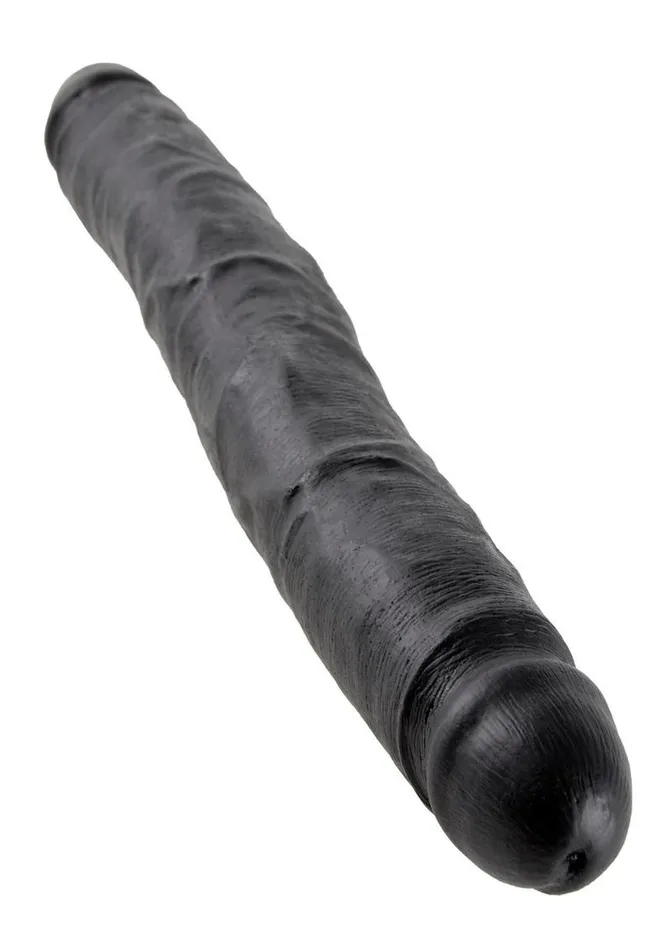 King Cock Slim Double Dildo 12in Black King Cock Dildos