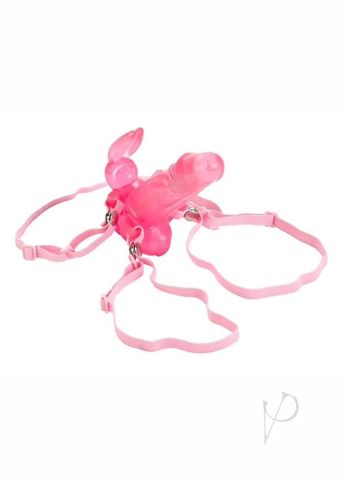 Kiss Vibes Vibrators Waterproof Wireless Bunny with Removeable Straps Pink Kiss Vibes Vibrators Waterproof Wireless Bunny with Removeable Straps Pink