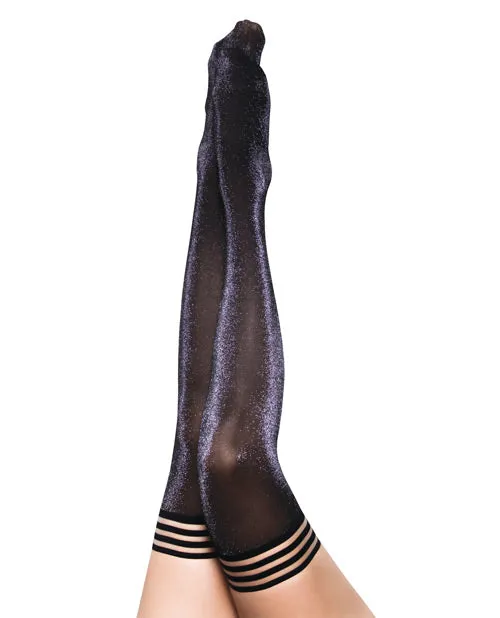 Kixies Kaylee Grey Shimmer Thigh High Grey B Kixies Vibrators