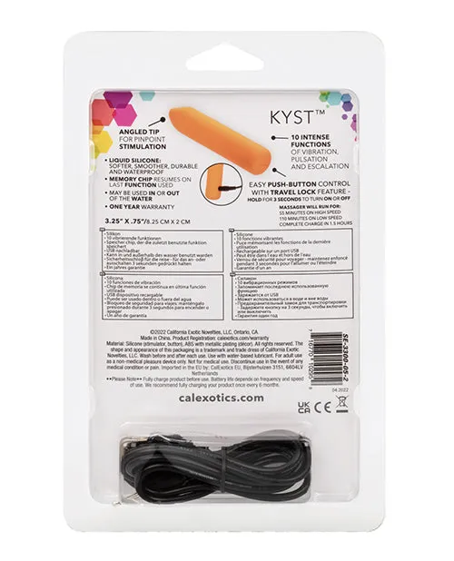 Kyst Fling Rechargeable Silicone Bullet Massager Orange Kyst Female Sex Toys