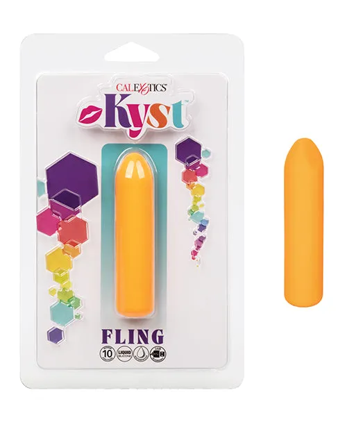 Kyst Fling Rechargeable Silicone Bullet Massager Orange Kyst Female Sex Toys