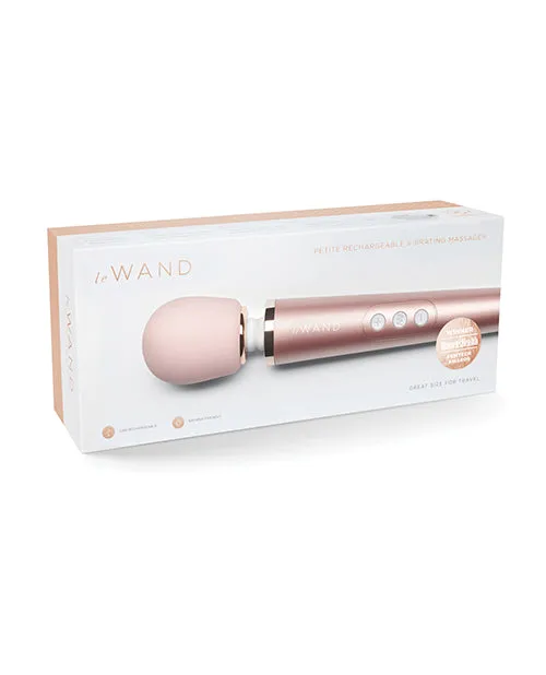 Le Wand Petite Rechargeable Silicone Vibrating Massager Rose Gold Le Wand Female Sex Toys