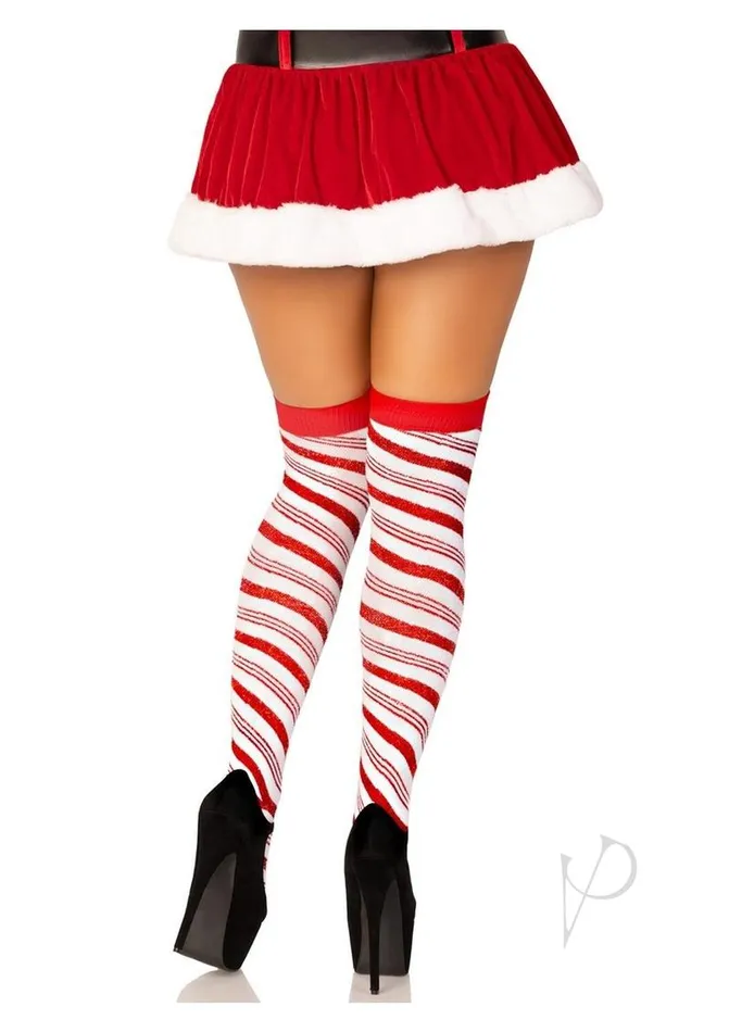 Leg Avenue Dildos Leg Avenue Candy Cane Lurex Striped Over the Knee Socks OS White Leg Avenue Dildos Leg Avenue Candy Cane Lurex Striped Over the Knee Socks OS White
