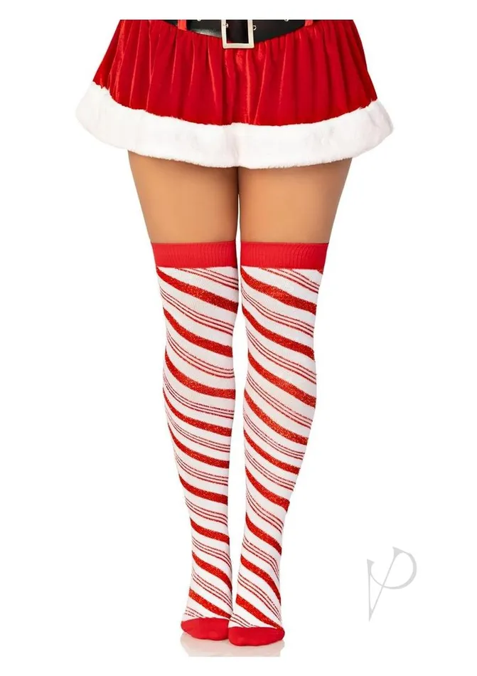 Leg Avenue Dildos Leg Avenue Candy Cane Lurex Striped Over the Knee Socks OS White Leg Avenue Dildos Leg Avenue Candy Cane Lurex Striped Over the Knee Socks OS White