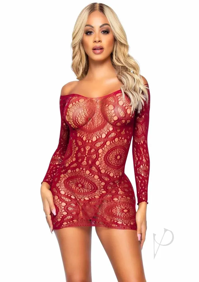 Leg Avenue Female Sex Toys Leg Avenue Crochet Lace Long sleeved Mini Dress OS Burgundy Leg Avenue Female Sex Toys Leg Avenue Crochet Lace Long sleeved Mini Dress OS Burgundy