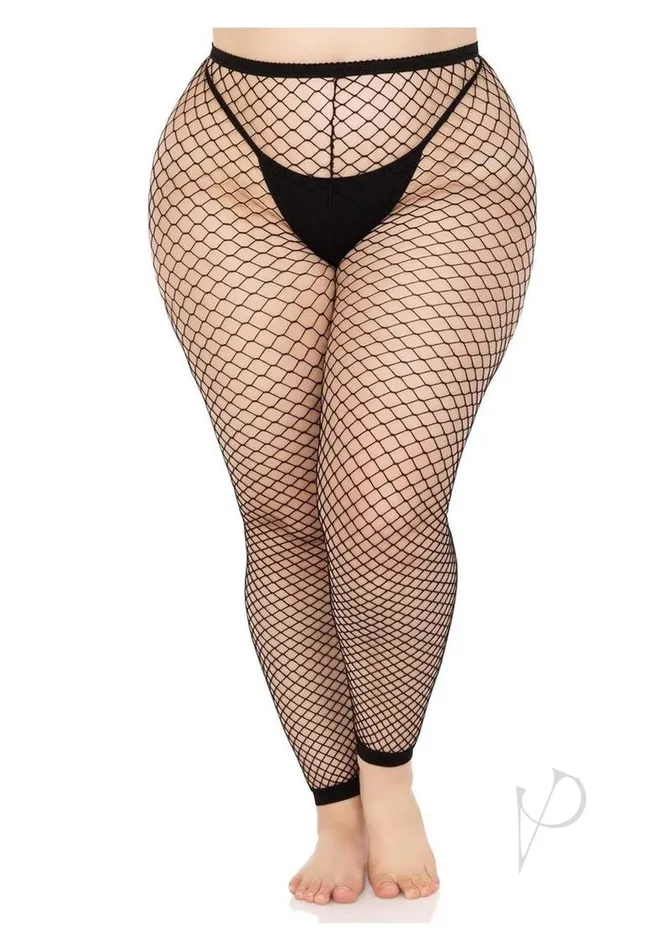 Leg Avenue Industrial Net Footless Tights 1X2X Black Leg Avenue Anal