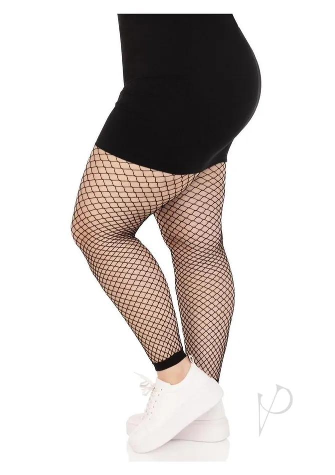 Leg Avenue Industrial Net Footless Tights 1X2X Black Leg Avenue Anal