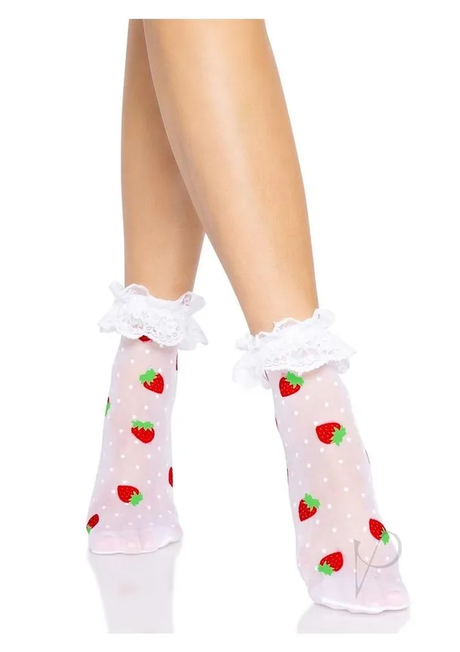 Leg Avenue Leg Avenue Strawberry Polka Dot Ruffle Top Anklets OS WhiteRed Vibrators Leg Avenue Leg Avenue Strawberry Polka Dot Ruffle Top Anklets OS WhiteRed Vibrators