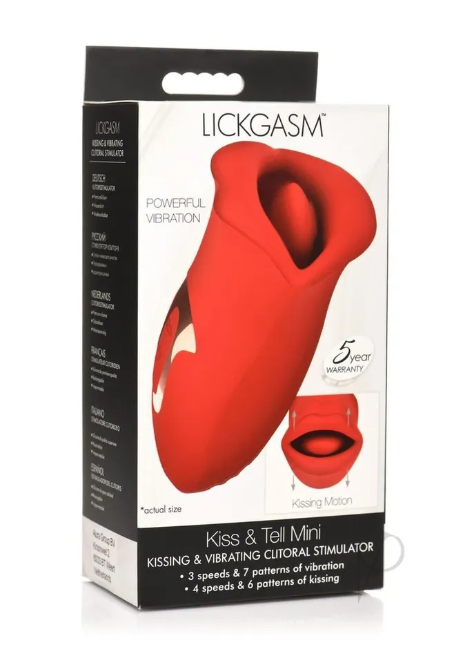 Lickgasm Kiss and Tell Mini Kissing Vibrating Rechargeable Silicone Clitoral Stimulator Red Lickgasm Female Sex Toys Lickgasm Kiss and Tell Mini Kissing Vibrating Rechargeable Silicone Clitoral Stimulator Red Lickgasm Female Sex Toys
