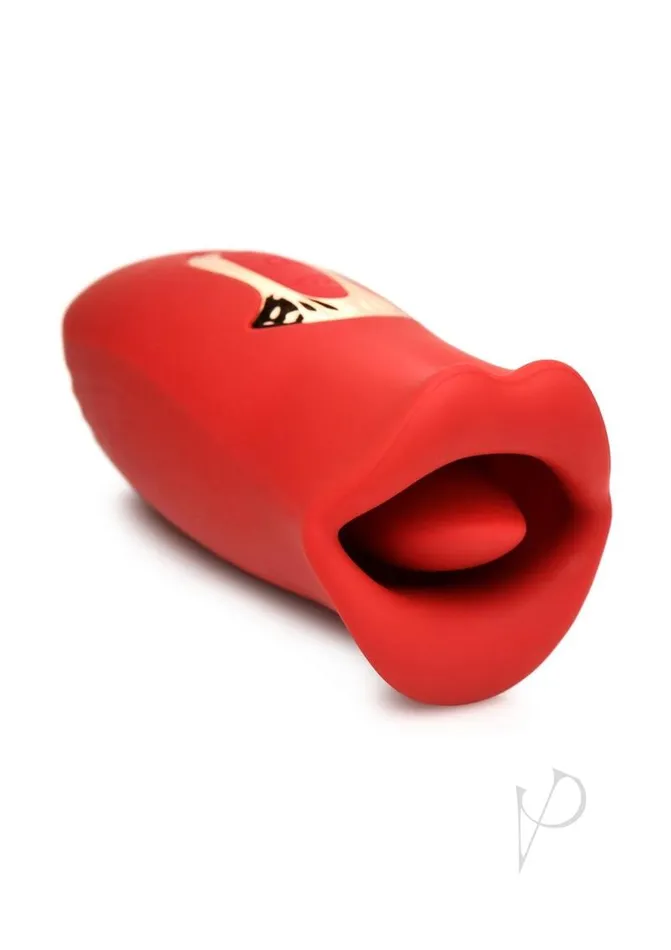 Lickgasm Kiss and Tell Mini Kissing Vibrating Rechargeable Silicone Clitoral Stimulator Red Lickgasm Female Sex Toys