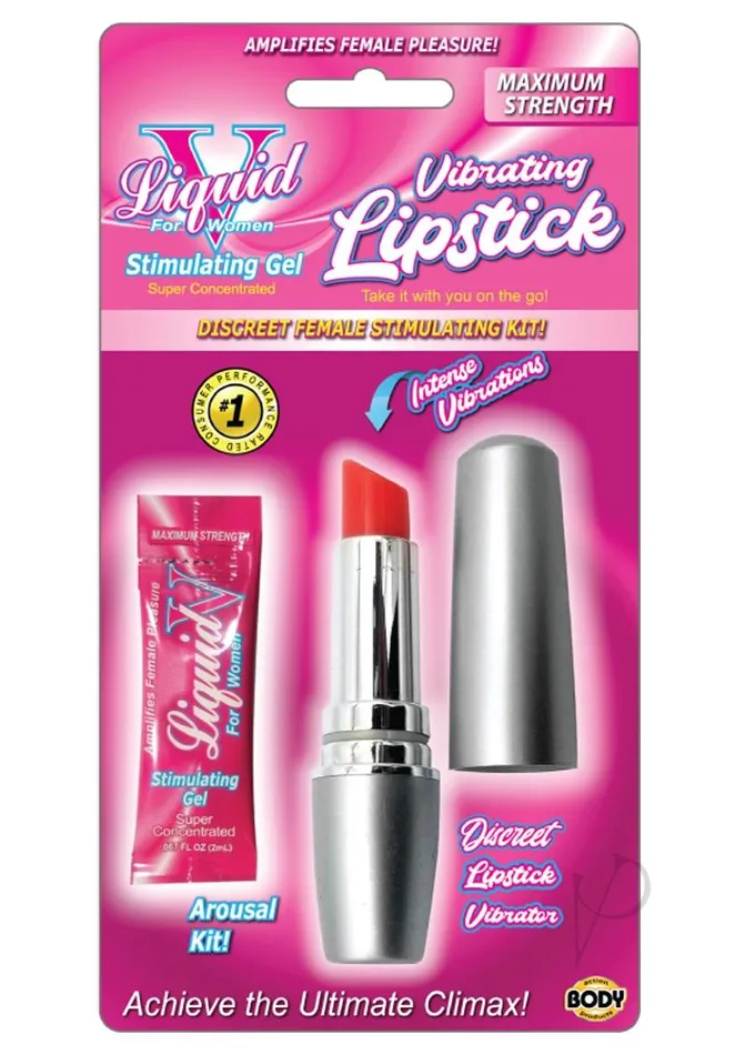 Liquid V Vibrators Liquid V Lipstick Kit Pink