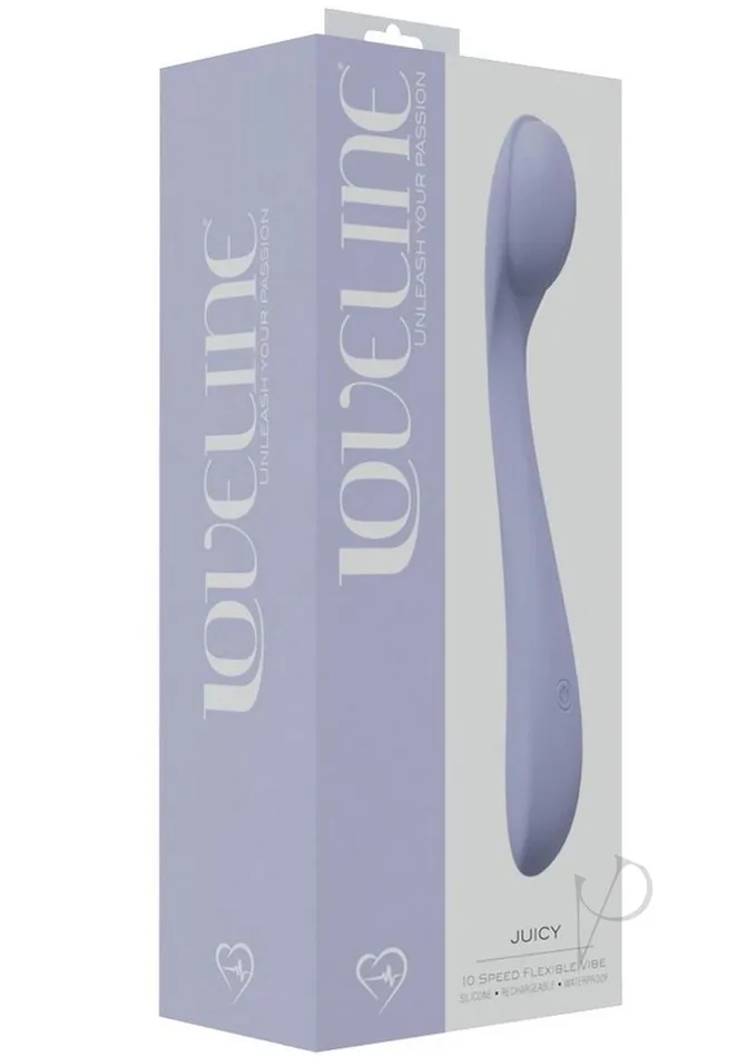LoveLine Juicy Silicone Rechargeable 10 Speed Flexible Vibrator Lavender Loveline Female Sex Toys LoveLine Juicy Silicone Rechargeable 10 Speed Flexible Vibrator Lavender Loveline Female Sex Toys