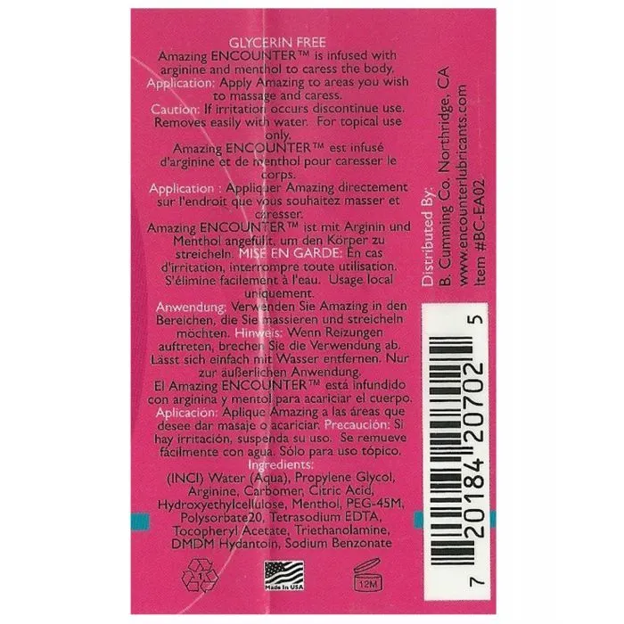 Lubricants Encounter Female Arousal Lubricant 2 oz Amazing
