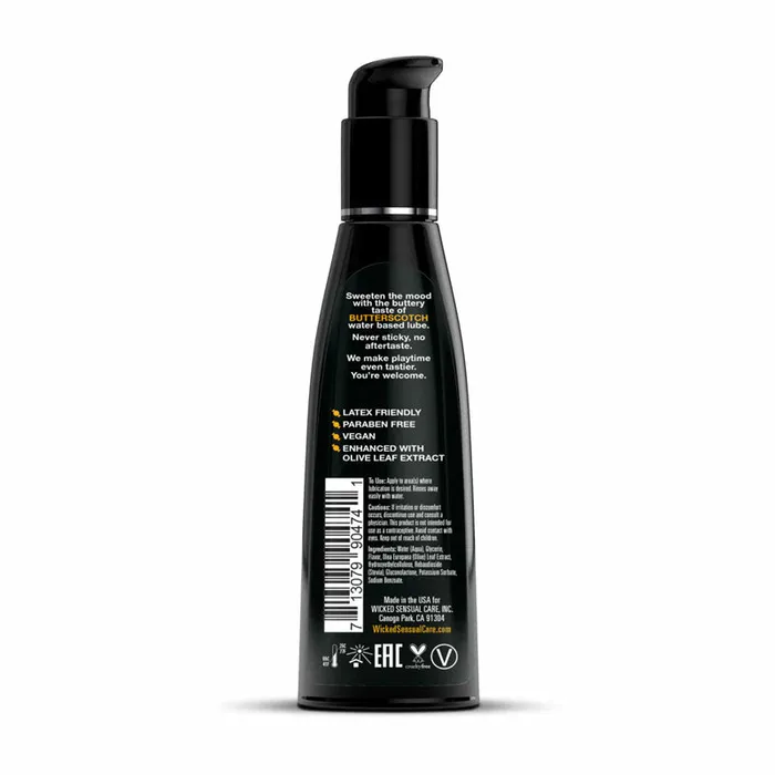 Lubricants Wild Night Fantasies Wicked Aqua Butterscotch Flavoured Water Based Lubricant 120ml
