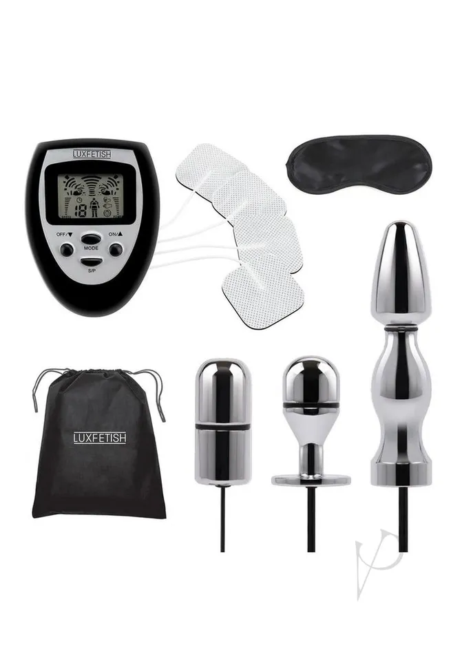 Lux Fetish Electro Sex Ultra Shock Set 9 Piece Black Lux Fetish Couples