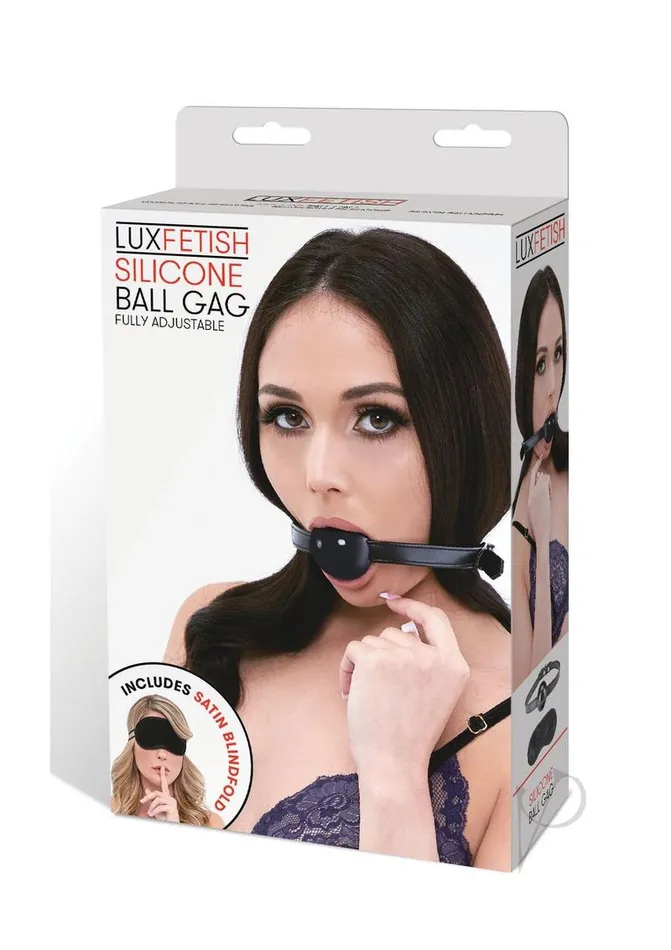 Lux Fetish Silicone Ball Gag Black Lux Fetish Anal