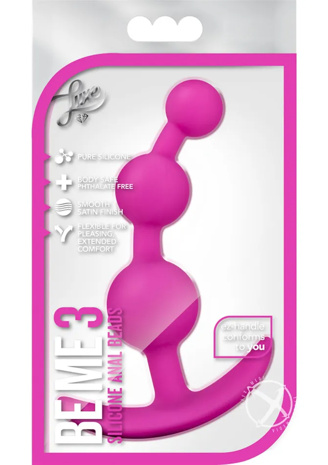 Luxe Be Me 3 Silicone Butt Plug Pink Luxe Anal