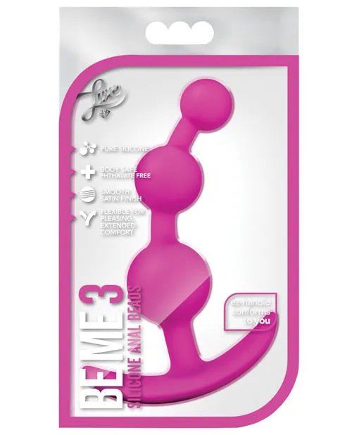 Luxe Be Me 3 Silicone Butt Plug Pink Luxe Anal Luxe Be Me 3 Silicone Butt Plug Pink Luxe Anal