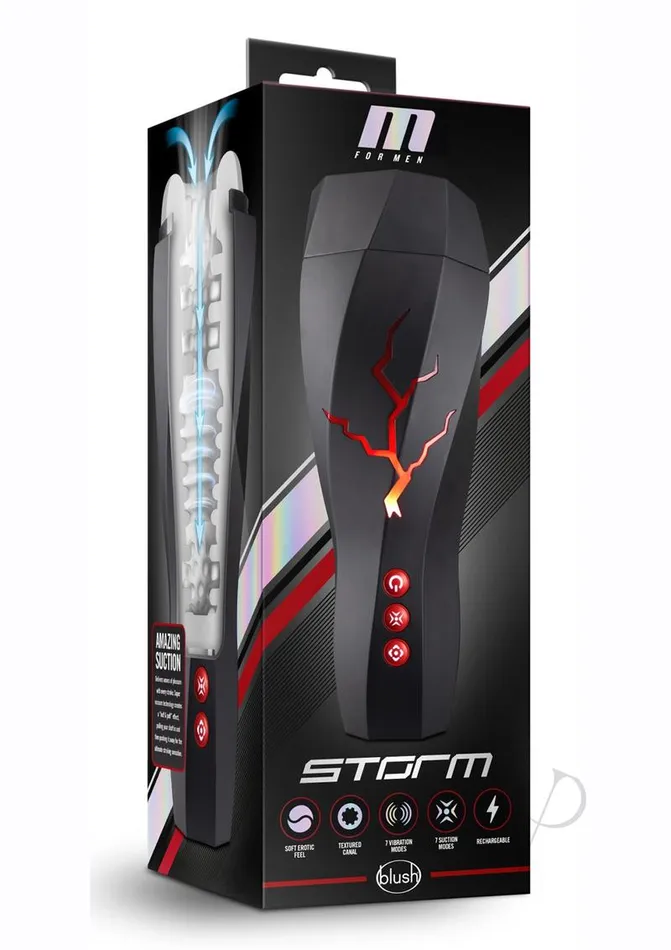 M For Men Storm Rechargeable Masturbator BlackRed M For Men Male Sex Toys M For Men Storm Rechargeable Masturbator BlackRed M For Men Male Sex Toys