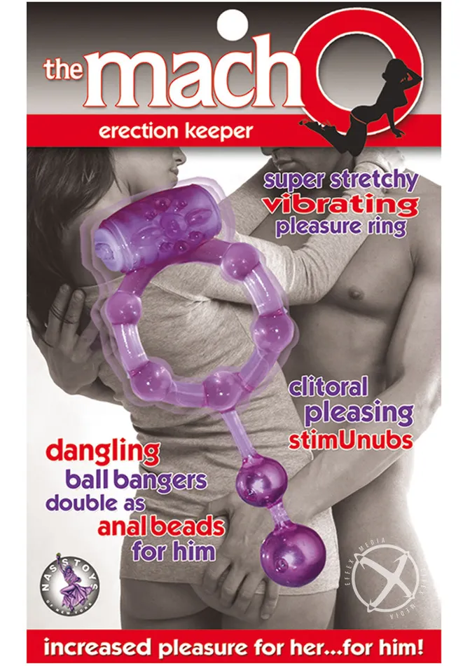 Macho Couples The MachO Erection Keeper Vibrating Cock Ring Purple