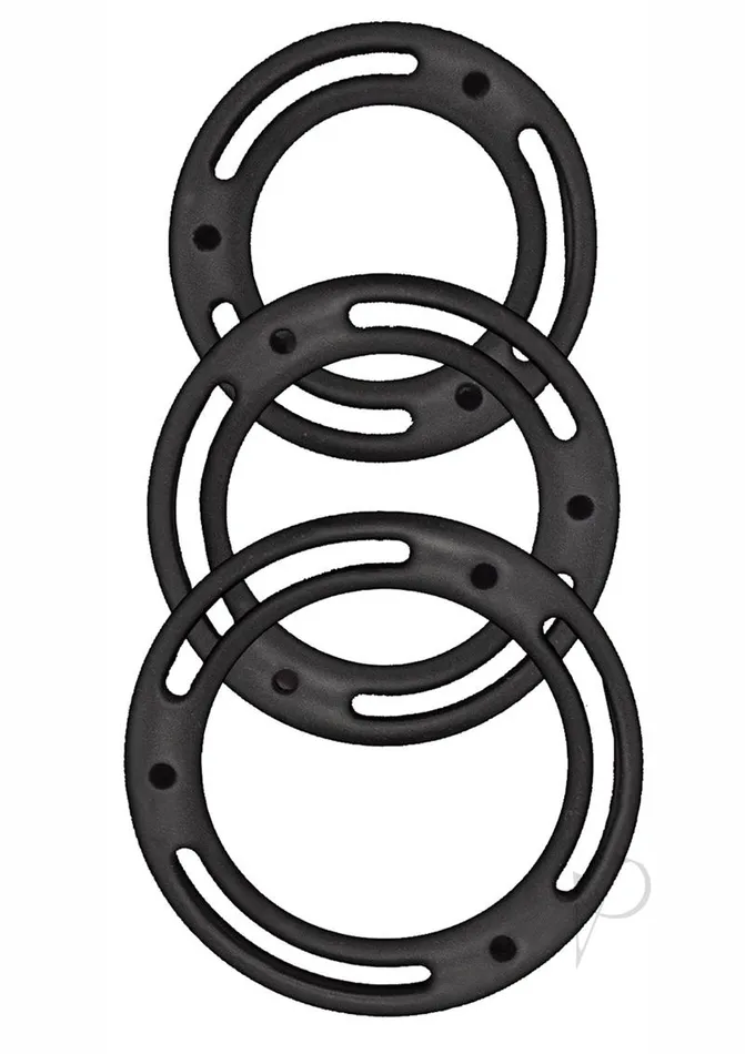 Mack Tuff Anal Mack Tuff Cockswellers Silicone Cock Rings 3 piece set Black